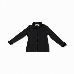 Maglificio Belvedere Sweater, made in Italy Merino Black Cardigan | Sz M